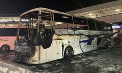 Yolcu otobüsü yandı