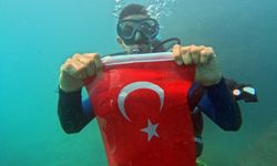 Polis ve üniversiteliler birlikte daldı