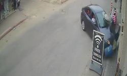 Otomobil markete daldı