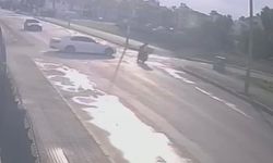 Serik'te feci kaza kamerada