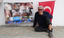 Ayağında kelepçe ile parkta kalıyor