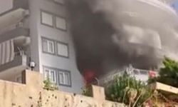 Alanya'da 5 katlı binada yangın