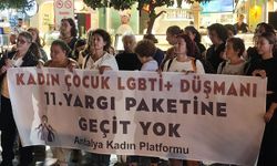 Kadınlar 11. Yargı Paketi'ne karşı alana çıkıyor