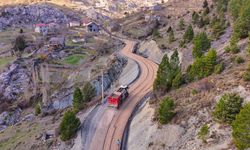 Sapadere Yaylası'da asfalt çalışması gerçekleşti