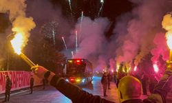 Galatasaray, Antalya'da Şampiyonlar Ligi müziğiyle karşılandı