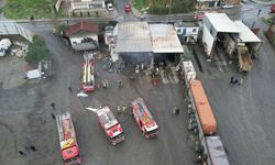 TIR tamirhanesinde yangın