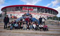 Köy okulu öğrencileri ilk kez tribünde