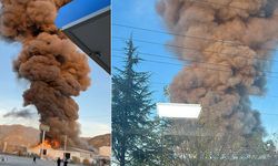 Burdur'da mermer fabrikasında yangın