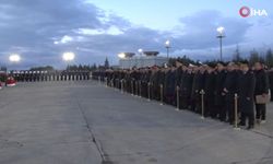 Uçak kazasında hayatını kaybeden Libyalı askerler resmi törenle ülkelerine uğurlandı