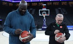 Erdoğan, Shaquille O'Neal ile bir araya geldi
