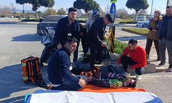 Manavgat'ta motosiklet sürücüsü kaza yaptı