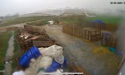 Serik'te hortum anı kamerada