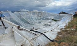 Fırtınada seralar zarar gördü