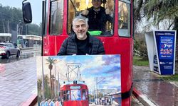 Antalya’nın Nostalji Tramvayı tuvale taşındı