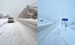 Antalya- Konya yolunda kar yağışı etkili oluyor