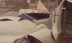 Gazze'de kum fırtınası ile mücadele