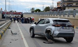 Serik'te alt geçitte kaza