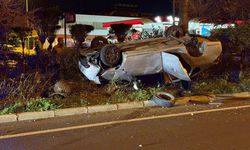 Gazipaşa'da otomobil takla attı: 4 yaralı