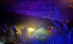 Manavgat'ta otomobil dereye düştü!