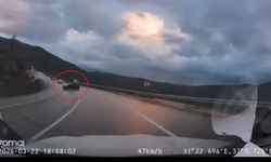 Manavgat'ta faciadan dönülen anlar araç kamerasına yansıdı