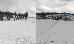 Korkuteli yaylalarında kar keyfi