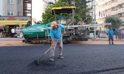 Alanya'da asfalt çalışması