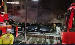 100 milyon değerinde 15 araç alevlere teslim oldu