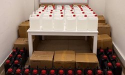 550 litre kaçak etil alkol ele geçirildi