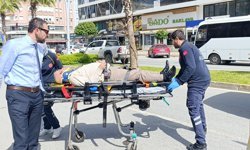 Motosiklet devrildi: 1 yaralı