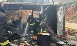 Alanya’da konteyner küle döndü