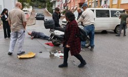 Kazada motosiklet sürücüsü yaralandı