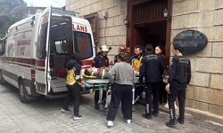 Depoya inerken düştü