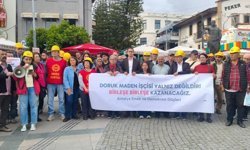 Maden işçileri için Antalya’da eylem