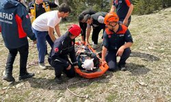 Gazipaşa'da uçurumdan düşen kişi kurtarıldı