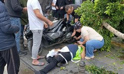 Kazada ortalık savaş alanına döndü
