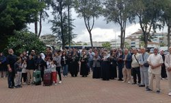 Manavgat'ta hacı adayları uğurlandı