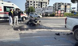 Gazipaşa'da kazada motosikletli ağır yaralandı