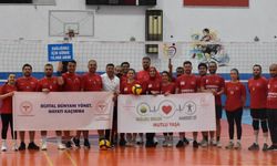 Sağlık çalışanlarından voleybol turnuvası