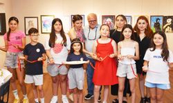 10 yaşındaki ressamdan ilk kişisel sergi