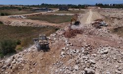 Aksu'da yol çalışması