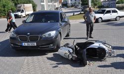 Gazipaşa'da otomobil ile motosiklet çarpıştı