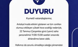 Konyaaltı'da 11.00-15.00 önlemi