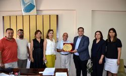 Serik'te müdüre veda ziyareti