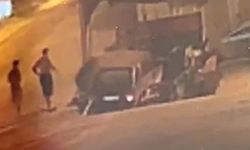 Serik'te otomobil iş yerine daldı