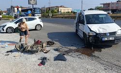 Manavgat'ta kaza anı güvenlik kamerasında