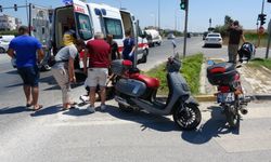 Motosiklet sürücüsü kazada yaralandı