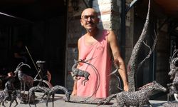 E-ark kaynak tekniği ile sanat yapıyor