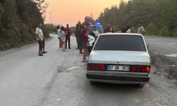 Gazipaşa'da otomobil ile motosiklet çarpıştı