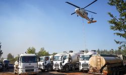 Köylüler su boşalttı helikopter havuzdan aldı