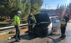 Taburcu oldu otomobili yandı